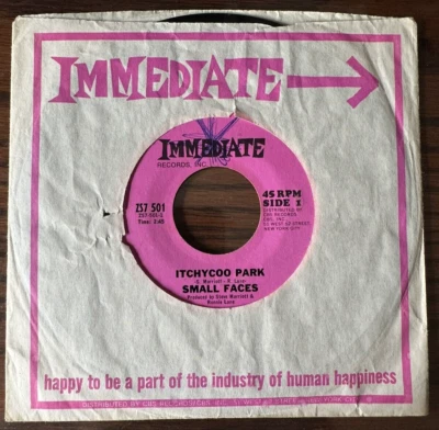 *Ungraded* 45 RPM w/ Sleeve 1967 Itchycoo Park CBS Immediate Small Faces ZS7 501 - Image 1 of 4