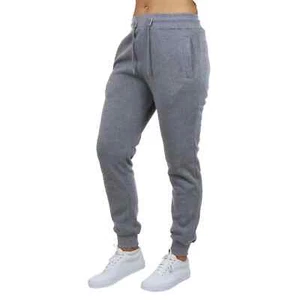 Galaxy by Harvic Womens Loose Fit Fleece Jogger Gray Sweatpants, Size M - Picture 1 of 3