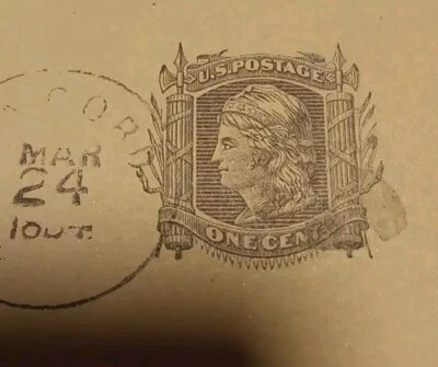 Postal Card Us One Cent 1884 Concord N.h Lodge 1.0.0.f N.h - Image 1 of 4