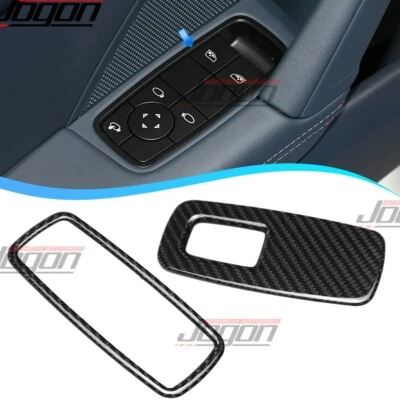 Real Carbon For Porsche 911 992 Carrera Targa GT3 Door Window Lift Button Covers - Image 1 of 4
