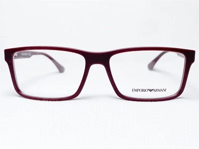 NUEVO Emporio Armani EA3038 5251 Hombres Rojo Goma Anteojos Monturas 56/16~140 Foto 1 de 4