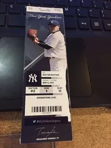 2016 NEW YORK YANKEES VS BOSTON RED SOX TICKET STUB 5/6 DAVID ORTIZ HR - Picture 1 of 1