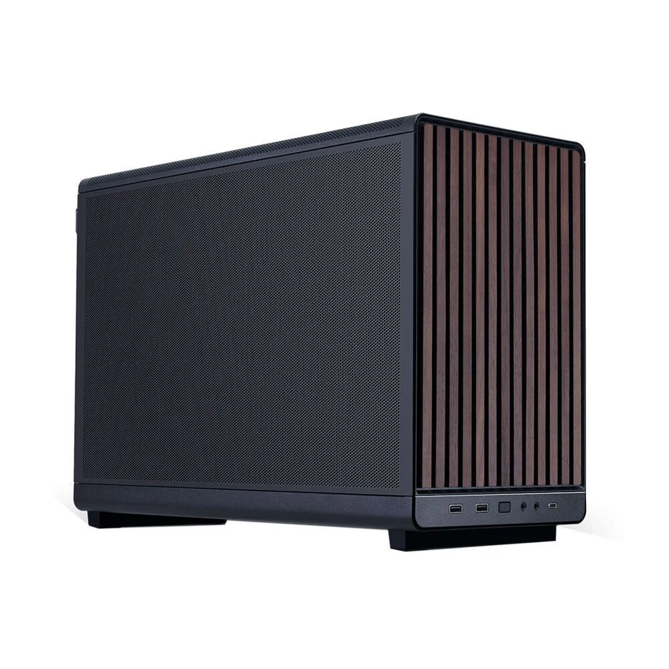 Lian Li A3 microATX Mini Tower Computer Case - Wooden Black - Image 1 of 4