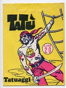 BUSTINA FIGURINE TATUAGGI TATU' 1972 TATUAGGI NUOVA SIGILLATA PIENA RARA - Foto 1 di 1