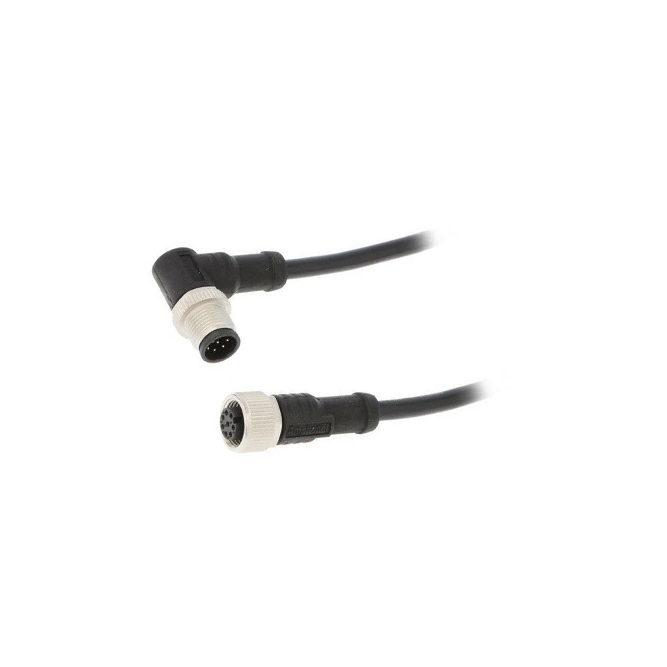 M12A08FL-12AMR-SD001 Kabel: für Sensoren/Automaten PIN: 8 M12-M12 1m Stecker 30V - Image 1 of 1