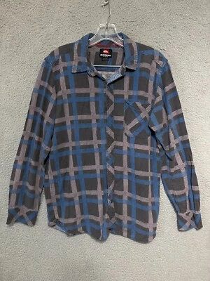 Quiksilver Mens Shirt Plaid Size Medium Plaid Flannel Long Sleeve - Image 1 of 4