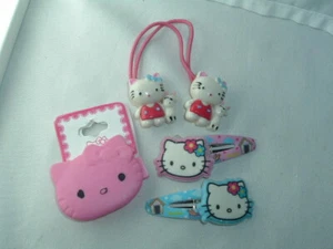 HELLO KITTY HAIR BARRETTES & PONYTAIL HOLDER - Picture 1 of 2