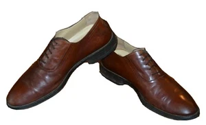 Scarpe stringate Oxford Johnston & Murphy uomo pelle marrone 11M italiane con alberi - Foto 1 di 6