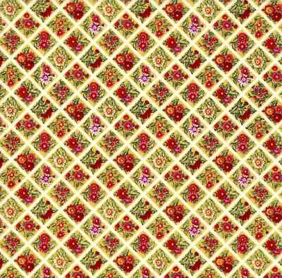 Flower of the Month Nov CHRYSANTHEMUM SQUARES Northcott Fabric By FQ - 1/4 YD - Image 1 of 4