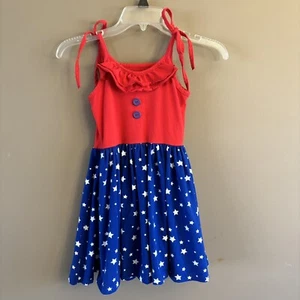 Eleanor Rose Knit Judy Tank Dress 6/7 Red White Blue Stars Patriotic - Picture 1 of 8