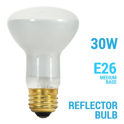 Отражательная лампа 30R20 30 Вт R20 средняя основание E26 регулируемая яркость матовая - Изображение 1 из 4