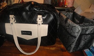 Bolso de Viaje Mary Kay Consultant Maquillaje Cosmético Cuero Fin de Semana TIMEWISE - Imagen 1 de 11