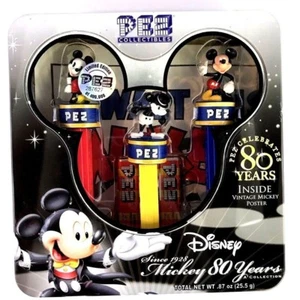 Disney Mickey 80 años colección PEZ con póster 2007 edición limitada sellado - Imagen 1 de 1