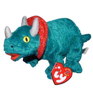 Ty Beanie Baby Hornsly - MWMT (Triceratops 2000) Dino Dinosaur - Picture 1 of 1