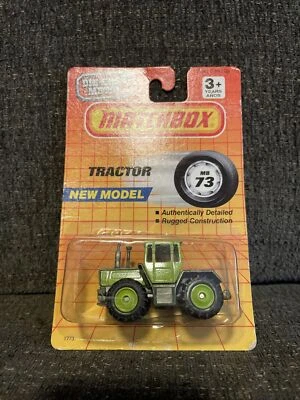 Tractor fundido a presión Matchbox vintage sin usar, en caja MB73 verde lanzamiento 1990  Foto 1 de 4