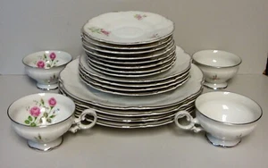 Hutschenreuther  MOSS ROSE (SYLVIA) 20 Piece Set FOUR PLACE SETTINGS More Here - Picture 1 of 3
