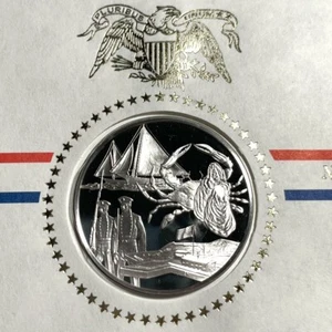 Sterling Silver Maryland Bicentennial Governors Conference Medal .925 1976 State - Picture 1 of 9