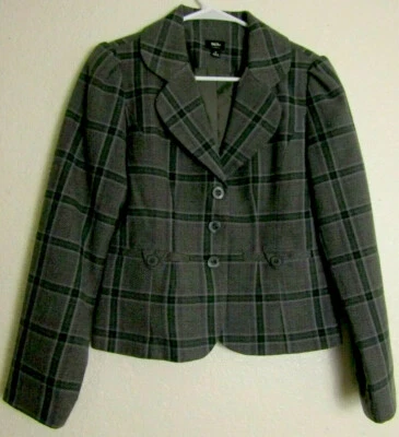 WOMEN'S MOSSIMO BLAZER JACKET SMALL GRAY BLACK BROWN WORK CHURCH OFFICE - Изображение 1 из 4