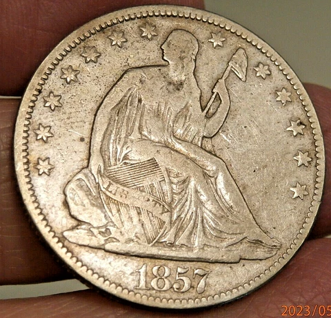 1857 LIBERTY SEATED HALF DOLLAR S-816-A Cover
