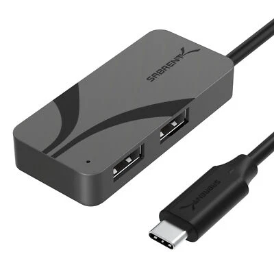 SABRENT USB-C 3-Port Hub with USB PD 3.0, 1 5Gbps USB-A Port, 2 480Mbps USB-A - Image 1 of 4