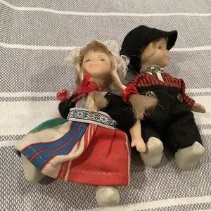 Vintage Dutch Mini Dolls  European 5 Inch Doll Lot - Picture 1 of 2