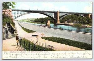 Vintage Postkarte 1906 Washington Bridge River Speedway Highway Road New York NY - Bild 1 von 2