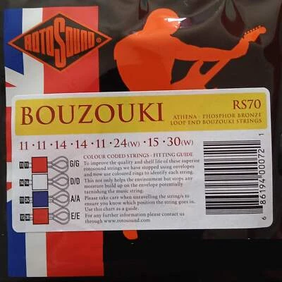 Bouzouki Strings 11-30 RotoSound Athena Phosphor Bronze RS70 - Image 1 of 2