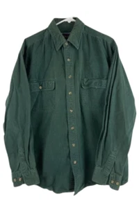 Vintage Williams Bay Sapko 1200 Men's Size LT Forest Green Flannel Shirt Lumber - Picture 1 of 5