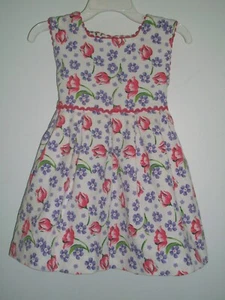 Girl's SMALL STEPS Dress - Pink/Purple Flowers - Size 4T - VGUC - Picture 1 of 3