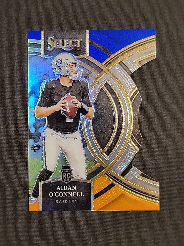 Aidan O'Connell Rookie Card Blue and Orange Prizms Die-Cut #29/35 - Image 1 of 4