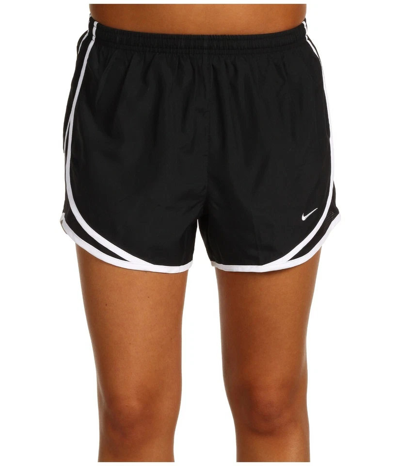 NEW! NIKE [S] Women's TEMPO DRI-FIT Running/Gym Shorts-Black/White 405251-010 - Image 1 of 1