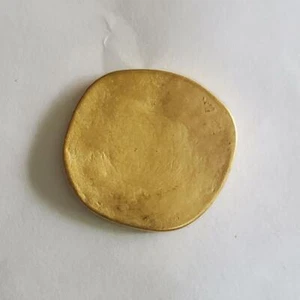 Gold Color Metal Plate Abstract Square Vintage Buttons 36L - 7/8" - 22mm (B301B) - Picture 1 of 4