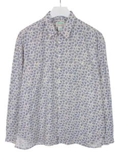 ACQUAVERDE Shirt Men's XL Paisley Pattern Spread Collar Button Up Pockets - Picture 1 of 9