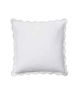 Lauren Ralph Lauren L69721 White Green Marguerite Piqué Scallop Euro Sham - Picture 1 of 4