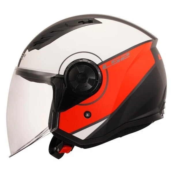 CASCO LS2 OF616 AIRFLOW II COVER BIANCO ROSSO TAGLIA:S - Immagine 1 di 1
