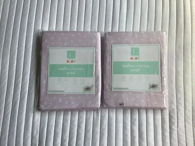 "2 paneles de cortina de lunares rosa bebé decoración exuberante guardería nuevos 52"" X 95""" Foto 1 de 4