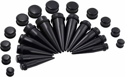 Kit de conos de oreja acrílicos medidores de estiramiento de oreja expansor de silla doble Foto 1 de 4