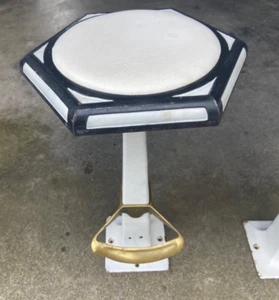 Cast Iron Porcelain Enamel Soda Fountain Ice Cream Parlor Bar Stool -3 available - Picture 1 of 15
