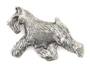 925 Sterling Silver Giant Schnauzer Dog Brooch Pin - Picture 1 of 9