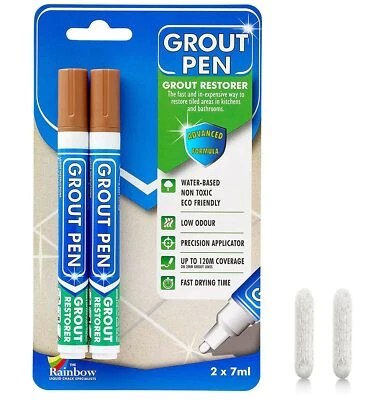 Grout Pen Terracotta Tile Paint Marker: Tile Grout Colorant w/ Extra Tips - Image 1 of 4