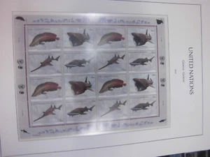 UNO Genf 2014 Kleinbogen 884-887 postfrisch MNH Fische Tiere Hammerhai Stör - Picture 1 of 1