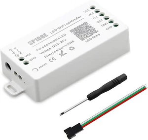 WS2812B WS2811 WS2801 LED SP108E WiFi Music Controller DC5~24V for SK6812 SK6812 - Picture 1 of 7