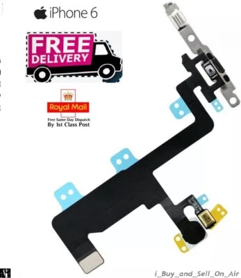 For iPhone 6 Power ON OFF  Flex Cable Button Mic & Flash With Brackets - Image 1 of 2
