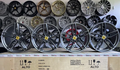 GENUINE FERRARI 488 GTB SPIDER RIMS VELGEN JANTES FORGED WHEELS KIT 20’ - Image 1 of 4
