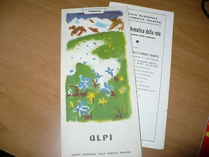 PICCOLA GUIDA TURISTICA ALPI FRANCIA SOCIETA' NAZIONALE FERROVIE FRANCESI 1953 - Picture 1 of 1