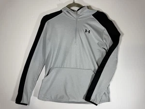 Under Armour Gray 1/4 Zip YXL Hoodie Loose Fit Cold Gear Youth X-Large - Picture 1 of 17