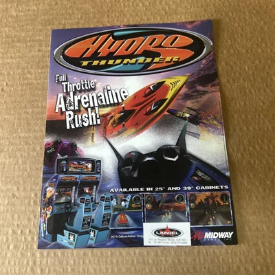nos Original Factory Hydro Thunder Midway arcade Video game flyer - Image 1 of 2