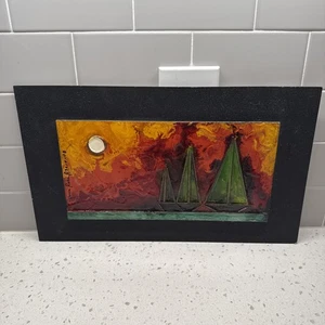 Maria Rosa Asaro Venezuelan Painter Esmalte sobre Madera - Picture 1 of 4