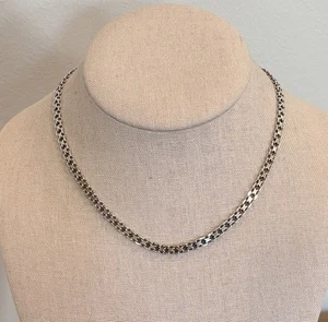 Collar de cadena Bismark vintage de plata de ley 925 - Imagen 1 de 5