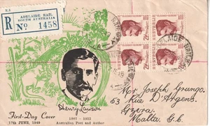 Australia fdc first day cover 1949 Lawson - Picture 1 of 1